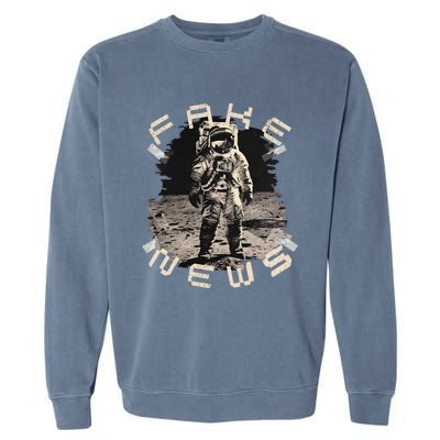 Moon Landing Hoax Apollo 11 Conspiracy Theory Fake News  Garment-Dyed Sweatshirt