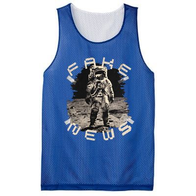 Moon Landing Hoax Apollo 11 Conspiracy Theory Fake News  Mesh Reversible Basketball Jersey Tank