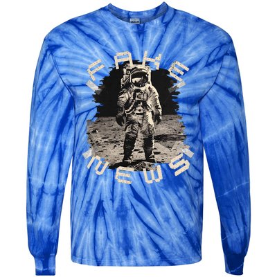 Moon Landing Hoax Apollo 11 Conspiracy Theory Fake News  Tie-Dye Long Sleeve Shirt