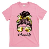 Mom Life Hair Bun Sunflower Cute Gift T-Shirt