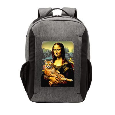 Mona Lisa Hugging Cat Vector Backpack