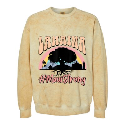 Maui Lahaina Hawaii Banyan Tree Strong Colorblast Crewneck Sweatshirt