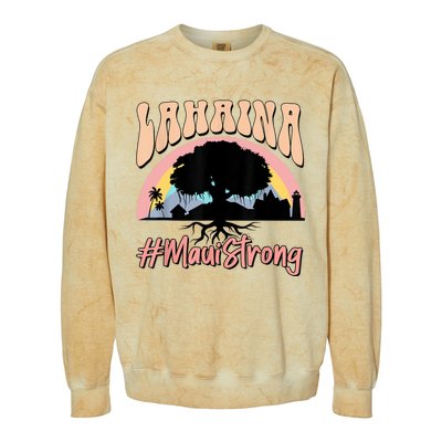 Maui Lahaina Hawaii Banyan Tree Strong Colorblast Crewneck Sweatshirt