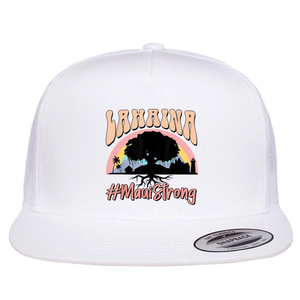 Maui Lahaina Hawaii Banyan Tree Strong Flat Bill Trucker Hat