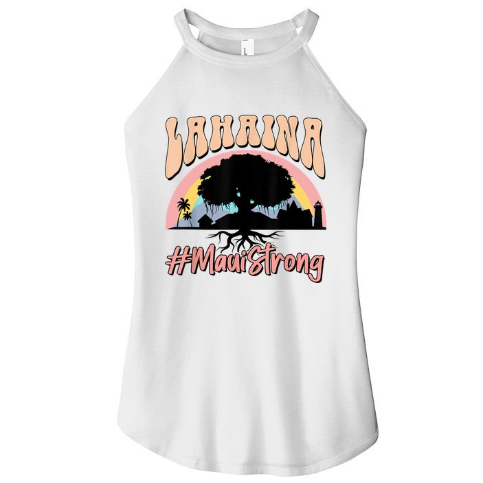 Maui Lahaina Hawaii Banyan Tree Strong Women's Perfect Tri Rocker Tank
