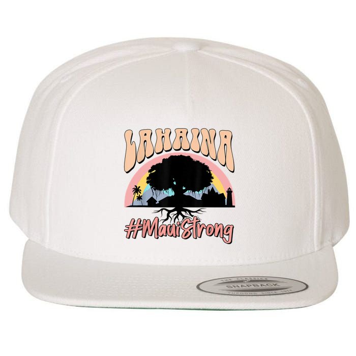 Maui Lahaina Hawaii Banyan Tree Strong Wool Snapback Cap