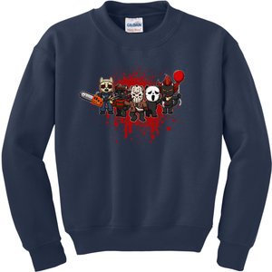 My Little Horror Crew Halloween Black Cat Kids Sweatshirt