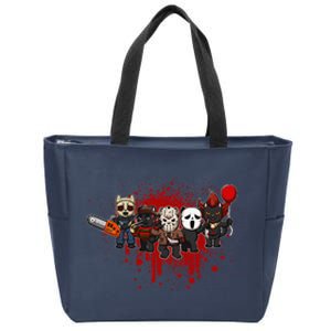 My Little Horror Crew Halloween Black Cat Zip Tote Bag