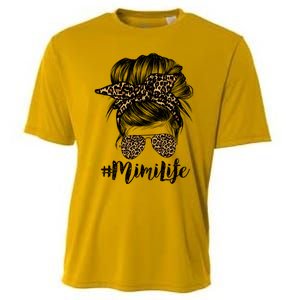 Mimi Life Hair Bandana Glasses Leopard Print Mothers Day Cute Gift Cooling Performance Crew T-Shirt