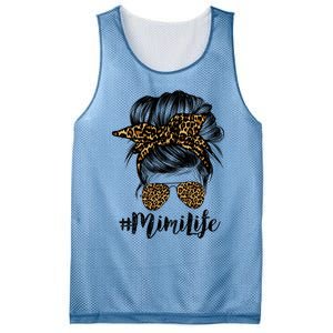 Mimi Life Hair Bandana Glasses Leopard Print Mothers Day Cute Gift Mesh Reversible Basketball Jersey Tank