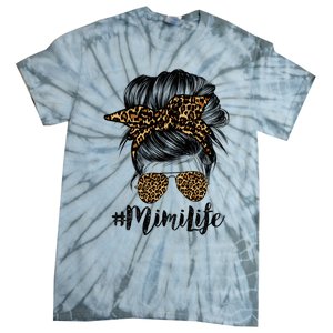 Mimi Life Hair Bandana Glasses Leopard Print Mothers Day Cute Gift Tie-Dye T-Shirt