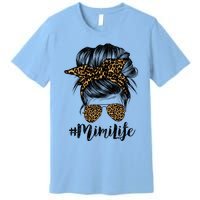 Mimi Life Hair Bandana Glasses Leopard Print Mothers Day Cute Gift Premium T-Shirt