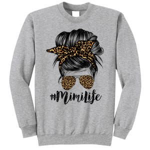 Mimi Life Hair Bandana Glasses Leopard Print Mothers Day Cute Gift Sweatshirt