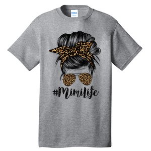 Mimi Life Hair Bandana Glasses Leopard Print Mothers Day Cute Gift Tall T-Shirt