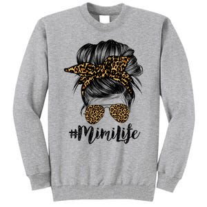 Mimi Life Hair Bandana Glasses Leopard Print Mothers Day Cute Gift Tall Sweatshirt