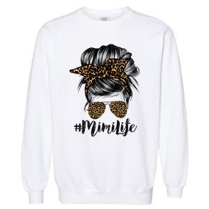 Mimi Life Hair Bandana Glasses Leopard Print Mothers Day Cute Gift Garment-Dyed Sweatshirt