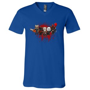 My Little Horror Crew Halloween Black Cat V-Neck T-Shirt