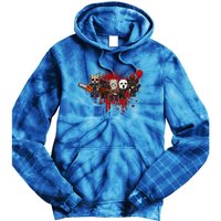 My Little Horror Crew Halloween Black Cat Tie Dye Hoodie