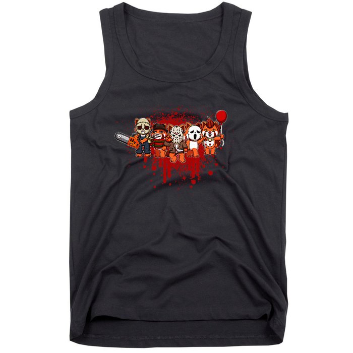 My Little Horror Crew Halloween Red Panda Tank Top