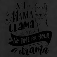Mama Llama Has No Time Your Drama 7 Panel Mesh Trucker Snapback Hat