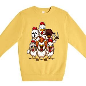 My Little Horror Crew Halloween Chicken Horror Movie Premium Crewneck Sweatshirt