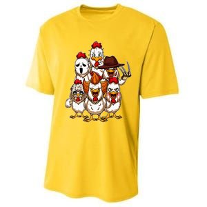 My Little Horror Crew Halloween Chicken Horror Movie Performance Sprint T-Shirt