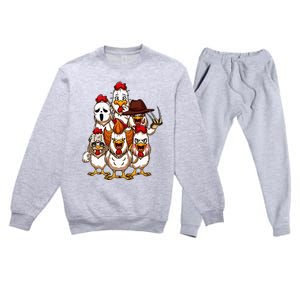 My Little Horror Crew Halloween Chicken Horror Movie Premium Crewneck Sweatsuit Set