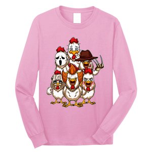 My Little Horror Crew Halloween Chicken Horror Movie Long Sleeve Shirt