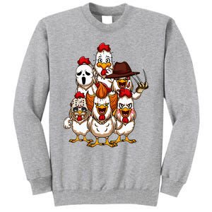 My Little Horror Crew Halloween Chicken Horror Movie Tall Sweatshirt