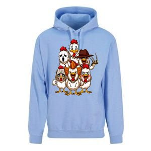 My Little Horror Crew Halloween Chicken Horror Movie Unisex Surf Hoodie