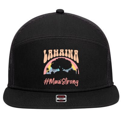 Maui Lahaina Hawaii Banyan Tree Strong 7 Panel Mesh Trucker Snapback Hat