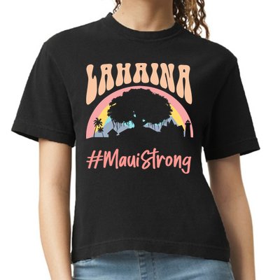 Maui Lahaina Hawaii Banyan Tree Strong Comfort Colors Boxy T-Shirt