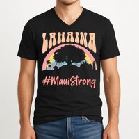 Maui Lahaina Hawaii Banyan Tree Strong V-Neck T-Shirt