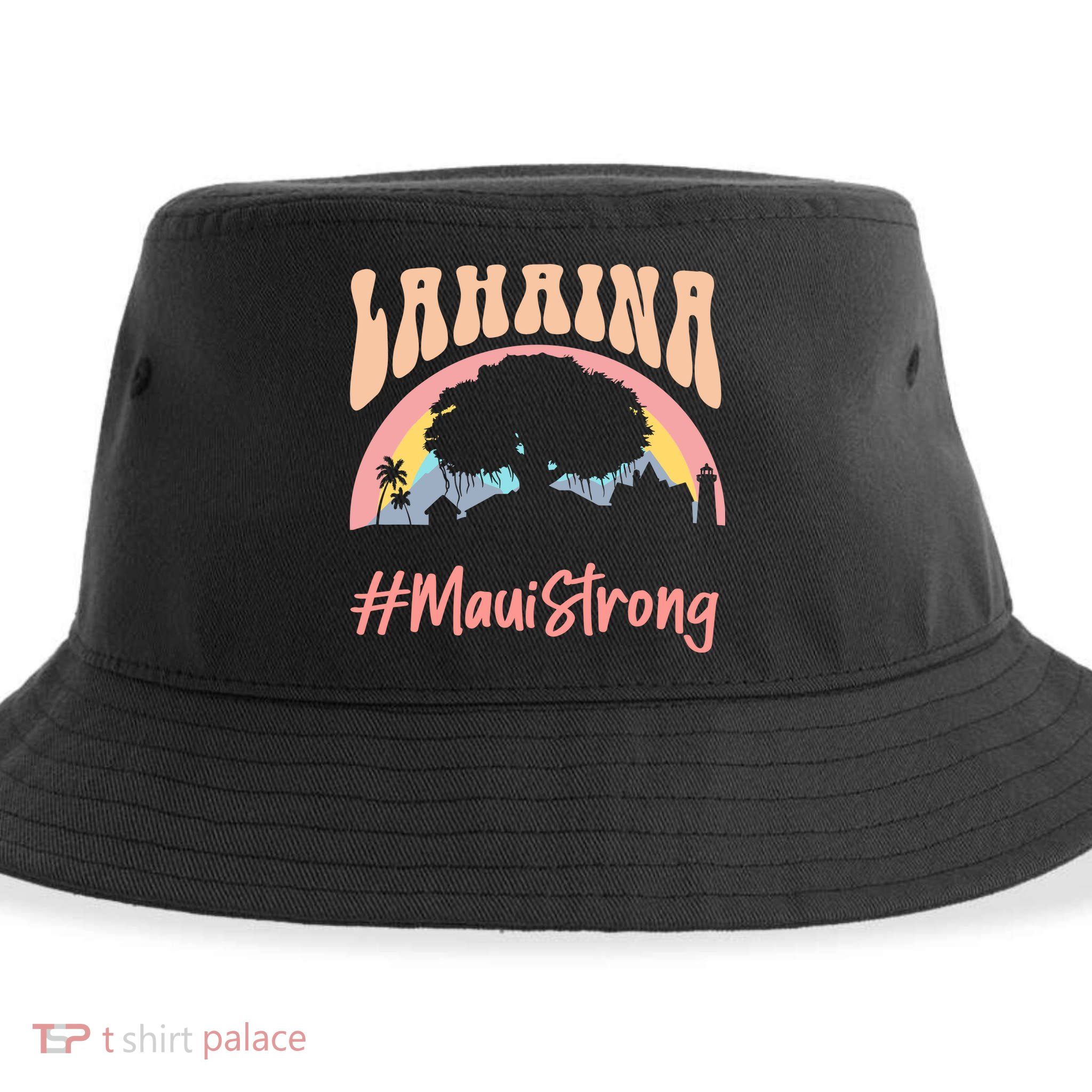 Maui Lahaina Hawaii Banyan Tree Strong Sustainable Bucket Hat