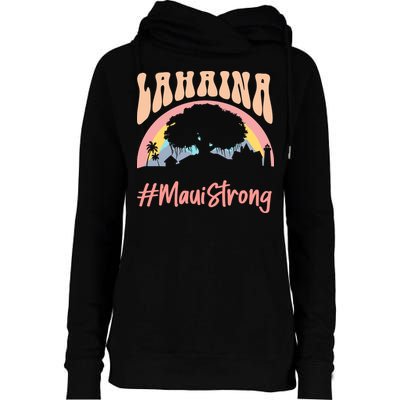 Maui Lahaina Hawaii Banyan Tree Strong Womens Funnel Neck Pullover Hood