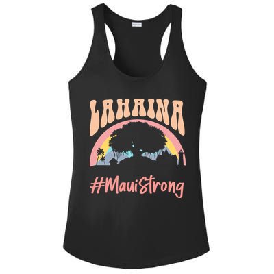 Maui Lahaina Hawaii Banyan Tree Strong Ladies PosiCharge Competitor Racerback Tank