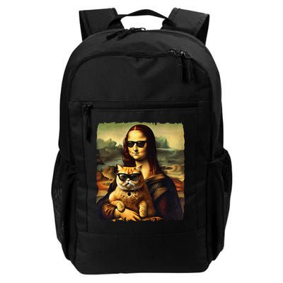 Mona Lisa Holding Cat Wearing Sunglass Kitty For Cats Lover Backpack
