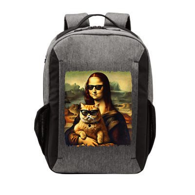 Mona Lisa Holding Cat Wearing Sunglass Kitty For Cats Lover Vector Backpack
