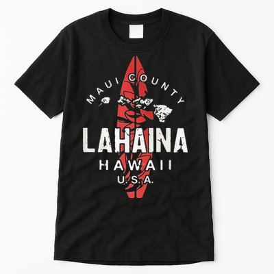 Maui Lahaina Hawaii Vintage Hawaiian Islands Surf Tall T-Shirt