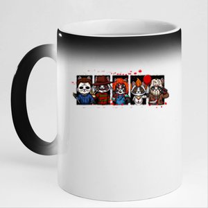 My Little Horror Crew Halloween Horror Movies Racoon 11oz Black Color Changing Mug