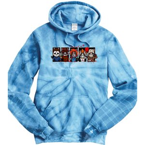 My Little Horror Crew Halloween Horror Movies Racoon Tie Dye Hoodie