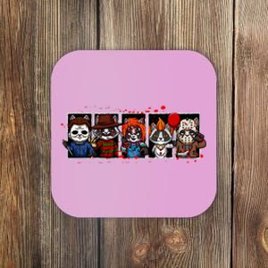 My Little Horror Crew Halloween Horror Movies Racoon Coaster