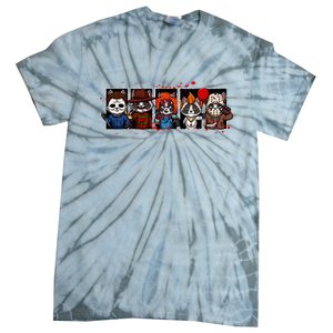 My Little Horror Crew Halloween Horror Movies Racoon Tie-Dye T-Shirt