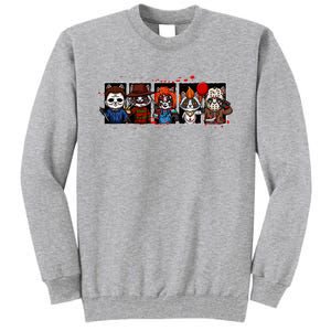 My Little Horror Crew Halloween Horror Movies Racoon Tall Sweatshirt