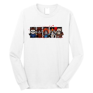 My Little Horror Crew Halloween Horror Movies Racoon Long Sleeve Shirt