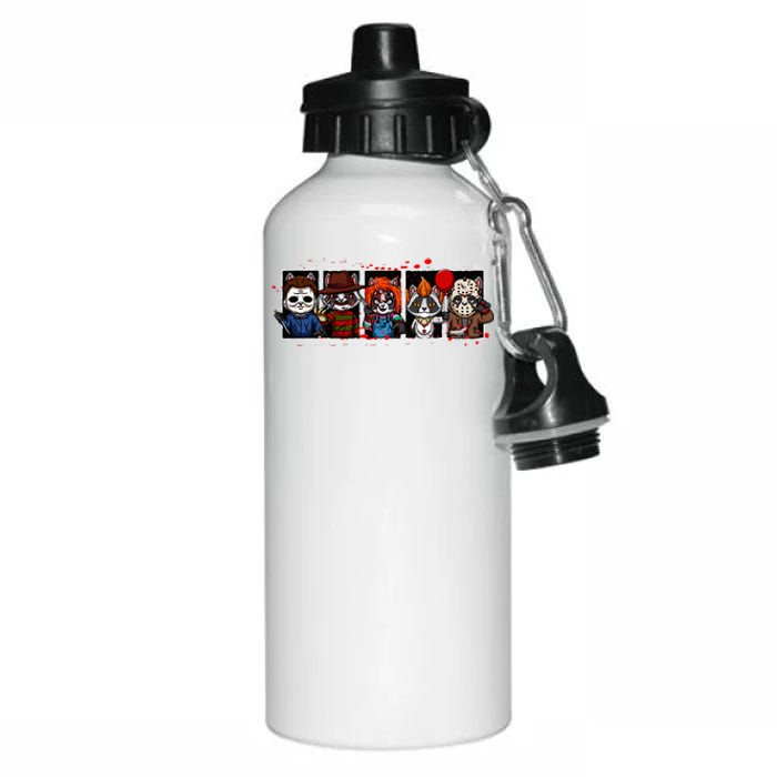 My Little Horror Crew Halloween Horror Movies Racoon Aluminum Water Bottle