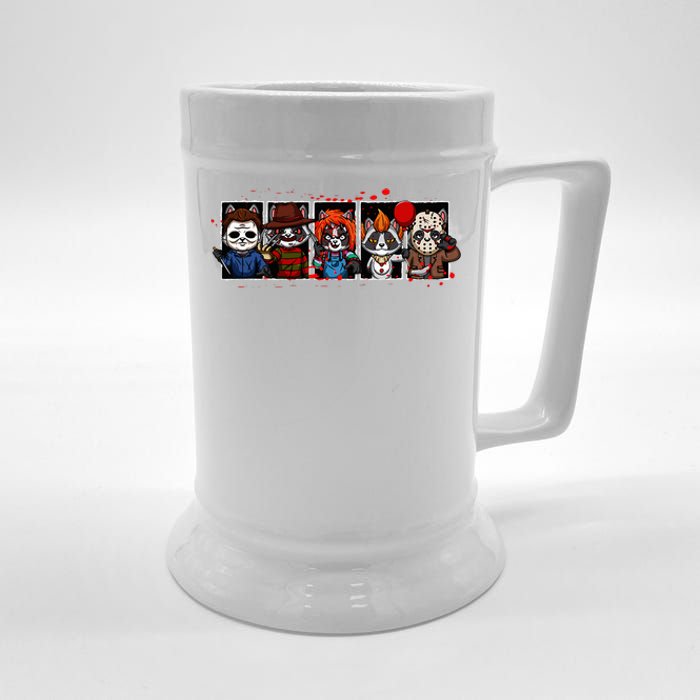 My Little Horror Crew Halloween Horror Movies Racoon Beer Stein