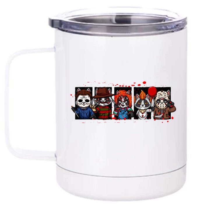 My Little Horror Crew Halloween Horror Movies Racoon 12 oz Stainless Steel Tumbler Cup