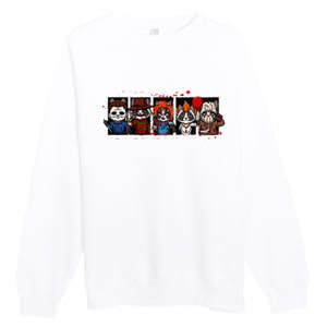 My Little Horror Crew Halloween Horror Movies Racoon Premium Crewneck Sweatshirt