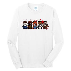 My Little Horror Crew Halloween Horror Movies Racoon Tall Long Sleeve T-Shirt